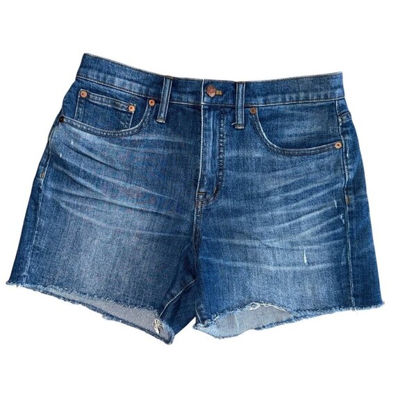 Madewell Relaxed Denim Short Raw Hem Jean Short size 28 - Picture 1 of 6